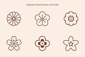 Korean traditional line pattern. Asian style. Chinese culture. Korea, china symbol. Vector abstract graphic illustration