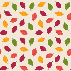 Fototapeta na wymiar Leaves, Leaves Background, Autumn Leaves, Fall Wallpaper, Leaves Pattern, Fall Background, Seamless Repeat Autumn Fall November, Vector Illustration Background