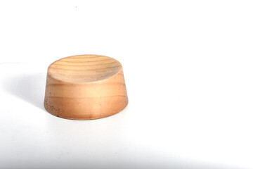 empty wooden stand isolated on white