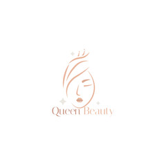 beauty queen modern logo design for salons, makeovers, hair stylists