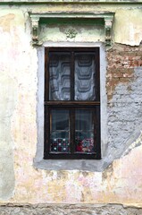 a window on an old house
