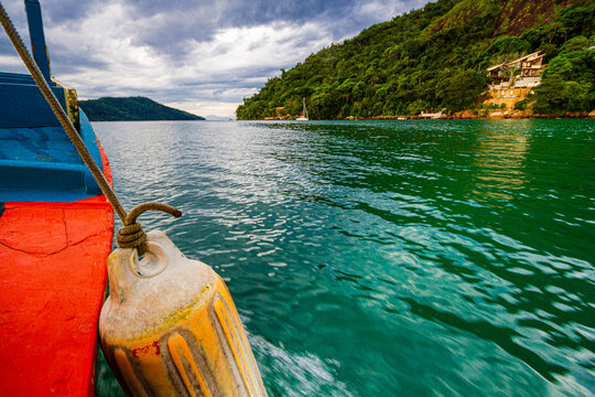 boat on the sea at Paraty, Rio de Janeiro, Brazil