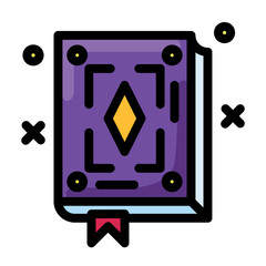 Isolated colored magic book videogame icon Flat design Vector