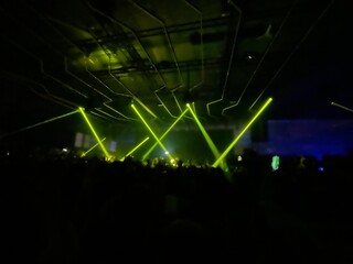 Green lights in a club