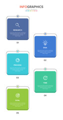 Vertical infographic design with icons and 5 options or steps. Thin line. Infographics business concept. Can be used for info graphics, flow charts, presentations, mobile web sites, printed materials.