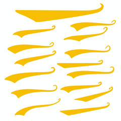 Obraz premium Yellow Swirls Swash Logo Ornament Designs