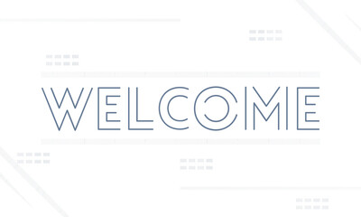 Abstract welcome sign word banner illustration