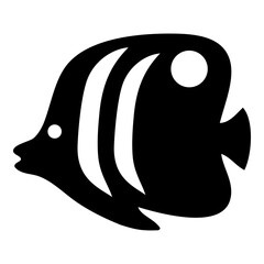 Silueta aislada de pez tropical