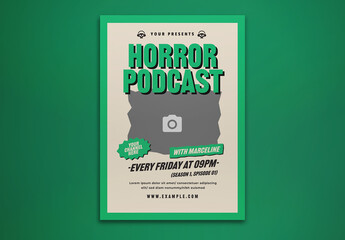 Green Horror Podcast Flyer