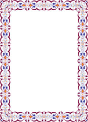 Arabic arabesque design greeting card. Islamic ornamental colorful detail of mosaic.Vector illustration.