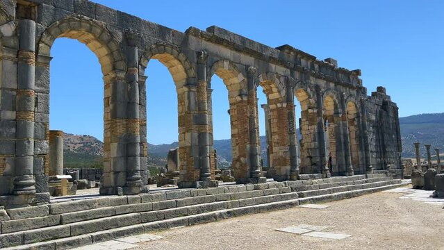 The ancient Roman city of Volubilis nearby Meknes