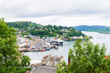 view of the city of Oban