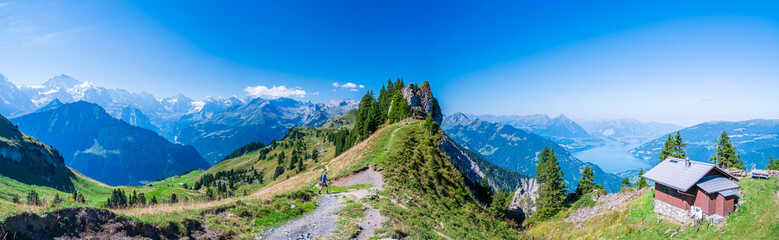 On the trail in the Bernese Alps