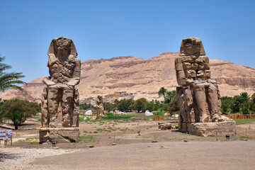 colossi of memnon in luxor, egypt