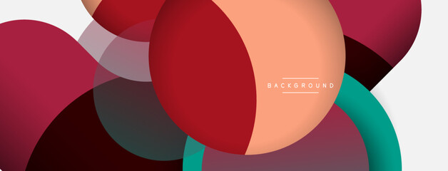 Creative geometric wallpaper. Minimal abstract background. Circles composition vector illustration for wallpaper banner background or landing page