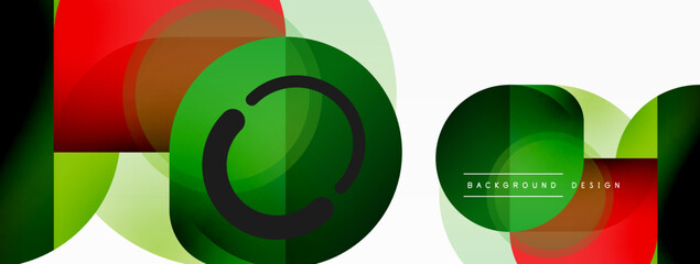 Obraz premium Creative geometric wallpaper. Minimal circle triangle and square line abstract background. Vector illustration for wallpaper banner background or landing page