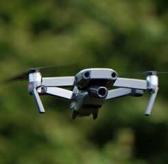 Closeup of a drone on a blurred background