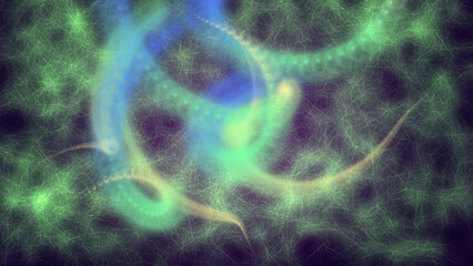 Abstract fantasy glowing multicolored background