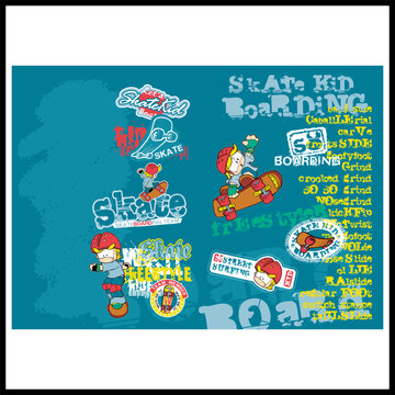 Design for printing on t-shirts-Fashionable design-bright colours