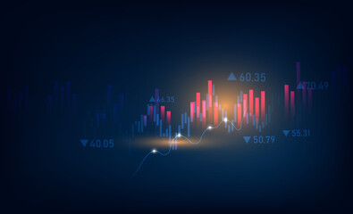 World business graph or chart stock market or forex trading graph in graphic concept suitable for financial investment or Economic trends business,graph candlestick,Abstract background.