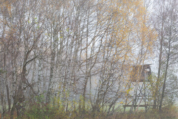 Hunting hide in the foothills of Mala fatra mountains, Slovakia.