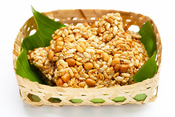 Krayasart, Thai crispy rice, peanut and sesame cereal bar