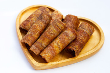 Sun dried banana roll snacks