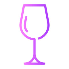 wine glass gradient icon