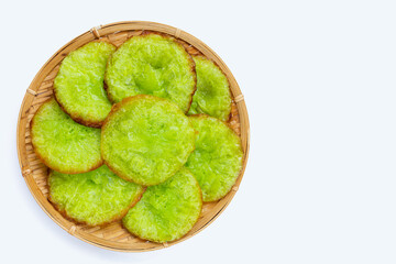 Deep fried rice flour pandan flavour