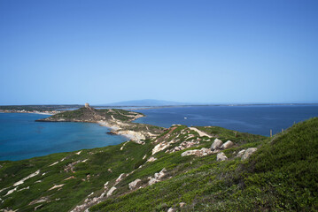 coast of the sea in the mediterranean sea – sardinia, sinis