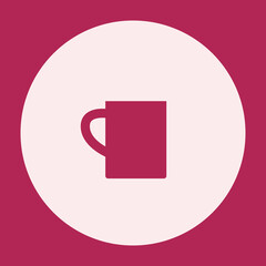 mug icon bold glyph with round background for social media highlight