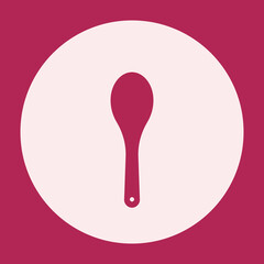 Fototapeta premium rice ladle icon or shamoji icon bold glyph with round background for social media highlight