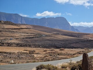 landscape with sky.  Mountains and road.  Our planet 