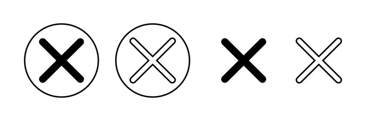 Obraz premium Close icon vector. Delete sign and symbol. cross sign