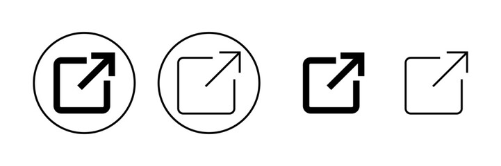 External link icon vector. link sign and symbol. hyperlink symbol