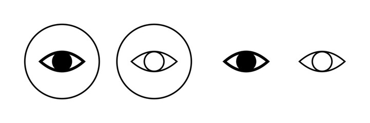 Eye icon vector. Eye sign and symbol. Look and Vision icon.