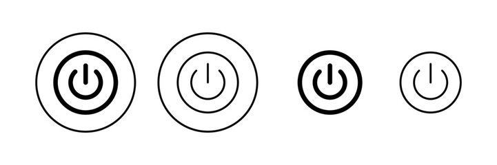 Power icon vector. Power Switch sign and symbol. Electric power