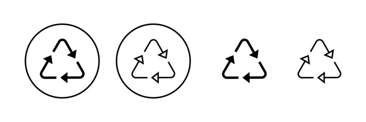PrintRecycle icon vector. Recycling sign and symbol.