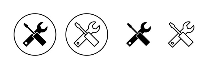 Repair tools icon vector. tool sign and symbol. setting icon. Wrench and screwdriver. Service