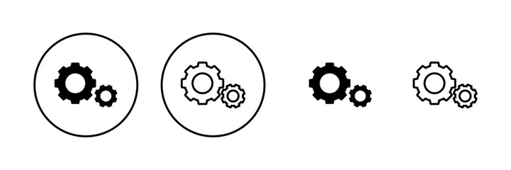 Setting icon vector. Cog sign and symbol. Gear Sign