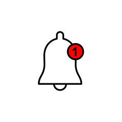 Bell Icon vector for web and mobile app. Notification sign and symbol for web site design