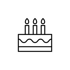 Cake icon vector for web and mobile app. Cake sign and symbol. Birthday cake icon