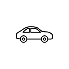 Car icon vector for web and mobile app. car sign and symbol. small sedan