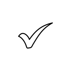 Check mark icon vector for web and mobile app. Tick mark sign and symbol