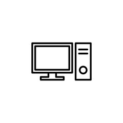Computer icon vector for web and mobile app. computer monitor sign and symbol