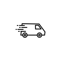 Delivery truck icon vector for web and mobile app. Delivery truck sign and symbol. Shipping fast delivery icon