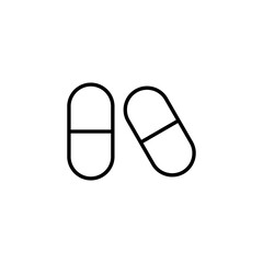Pills icon for web and mobile app. capsule icon. Drug sign and symbol
