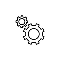 setting Icon for web and mobile app. Cog settings sign and symbol. Gear Sign