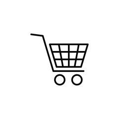 Shopping icon for web and mobile app. Shopping cart sign and symbol. Trolley icon