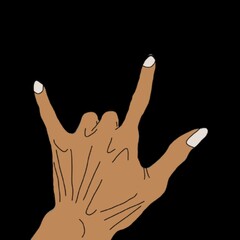 silhouette of a hand